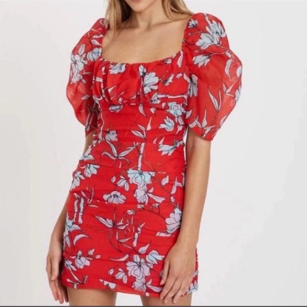 Charlie Holiday Australia Palma Solace Tropical Floral Puff Sleeve Coquette